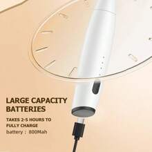 Feizsmile Espumador de leche eléctrico portátil recargable por USB con varillas de acero inoxidable, fabricador de espuma ajustable a 3 velocidades para café, latte, capuchino, chocolate caliente, matcha, huevo
