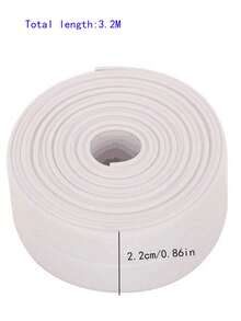 1pc Toilet Sticker, Waterproof Sealing Strip, Kitchen Stove Countertop Anti-Oil Sticker, Mold-Proof Wall Corner Bathroom Water Resistant Sealing Strip - White - View 9