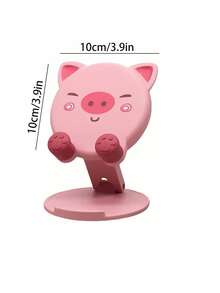 1pc Cartoon Desk Mobile Phone Stand, Foldable & Adjustable Holder For Smartphone & Tablet, Convenient For Study, Live Streaming, Portable And Easy To Store - Multicolor - View 3
