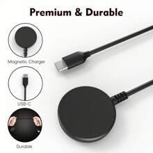 Galaxy Watch Whiress Charger Cable Compatible With Galaxy Watch 3/4/5/6/7 Ultra 4/6 Classic 5 Pro Active 1 2 Pixel Watch 1 USB-C/USB-C