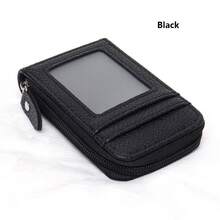 Multi-Functional Card Pouch With Anti-Theft Zipper Vertical Short Wallet