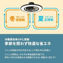 [東京Deco] LEDシーリングライト 扇風機 サーキュレーター ファン付き 10畳 約直径550mm ブラック リモコン付き 引掛シーリング 調色3段階(昼白色・温白色・電球色・常夜灯) 調光10段階 風速4段階 タイマー機能 静音 省エネ 天井照明 空気循環 換気 取り付け簡単 i001 - 日本 Aタイププラグ(100V) - チェックする 4