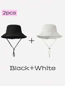 1pc Women's Drawstring Fur Edge Bucket Hat Soft Fabric Windproof Sunshade Outdoor Fashion Elegant Gift Christmas - Multicolor - View 29