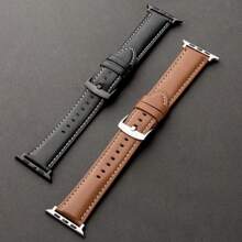 1 pièce Bandes de bracelet simpliste unisexe convenant pour 38/40/41/42/44/45/49mm Ultra/SE/8/7/6/5/4/3/2/1 - Couleurs noir et marron