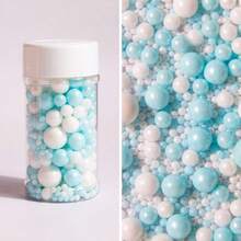 3oz/85g Pearl Sugar Sprinkles, For Cake Decoration, DIY Cake Decorating, Mixed With Metallic Sugar Sprinkles, Suitable For Cakes, Candies, Cupcakes, Macarons, Ice Cream And Various Decorations, Also Applicable For Weddings, Valentine's Day, Halloween, Christmas And Other Occasions, For Decoration Only, Not Edible - Multicolor - View 10