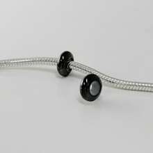 PARCOM 1 pieza Juego de joyas con cuentas espaciadoras de diseño simple plateadas en plata y de silicona, adecuadas para pulseras y collares, pueden ser un regalo perfecto de cumpleaños, festival o decoración de pulseras