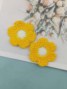 30 piezas/set Decoración de costura de bricolaje poliéster moderno de color mixto con diseño floral