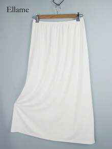 女士优雅春夏吊带裙，舒适顺滑面料内衬，适合连衣裙叠穿 - 白色 - 查看 4