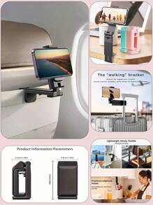 Simple Multifunctional 360° Rotating Cell Phone Holder, Lightweight And Portable, Easy To Install, Car Cell Phone Holder Dashboard Mirror Car Navigation Bracket, Universal Plane Journey Cell Phone Support Bracket, Car Car, Travel Vacation, Air Travel Essential Cell Phone Holder, Multifunctional Multi-Scenario Use, Office Use, Use At Home, Desktop Use, Car Use, Journey Use Perfect Holiday Gift, Perfect Mother's Day Gift