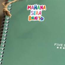 3 Inch Removable Outdoor Waterproof Vinyl Sticker Tomorrow Will Be Beautiful Spanish Quote With Colorful Flower Pattern, Motivational Aesthetic Sticker For Laptops, Tablets, Phone Cases, Notebooks, Water Bottles