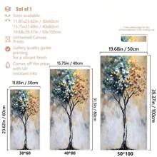 1pc Unframed Canvas Painting Abstract Fortune Tree Art, Unframed Wall Decor, Fashion Theme, Great For Living Room, Bedroom, Office, Bathroom, Bar, Hallway - Home Decor Gifts, Posters, Wall Art, Room Decoration Stuff, Modern