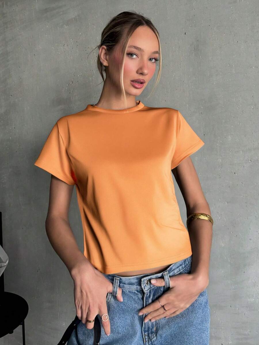 Women T-Shirts - Orange - View 1