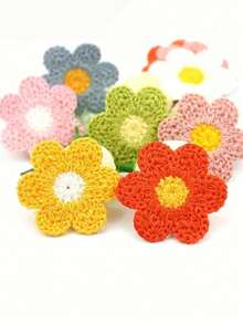 30 piezas/set Decoración de costura de bricolaje poliéster moderno de color mixto con diseño floral