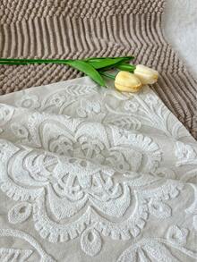 1pc Mandala Flower Exquisite Embroidery Cushion Cover, Various Sizes, Pillow Core Not Included, Suitable For Multiple Rooms