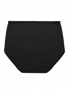 5Pcs Women's Briefs Cotton Sports Fitness Low-Rise Solid Soft Breathable Panties Lingerie Underwear For Woman Intimates  Casual-Comfy      Plain  High Rise  Mid Rise - màu đen - Xem 6