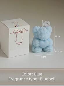 1pc Rose Bear Aromatherapy Candle, Individually Packaged As A Gift. It Is A Gift That Combines Both Aesthetics And Fragrance. The Romantic Rose Elements Are Combined With The Cute Bear Shape.
