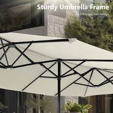 13ft Outdoor Extra Large Patio Umbrella DoubleSided Market Umbrella With Crank - as pic - View 5
