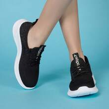 Tenis Deportivos   Marca Andrea Para Mujer Diseño Ligero Con Agujetas Suela Blanca Modelo En Textil En Color Negro - Negro - Ver 5