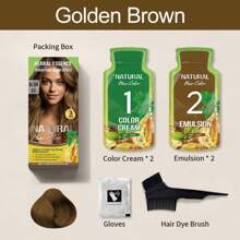 Herbal Hair Dye, Herbal Semi-Permanent Hair Dye, Unisex Instant Hair Dye, Plant Extracts, Nourishing Hair, Long-Lasting Color, Dyeing Fashionable Hair Color