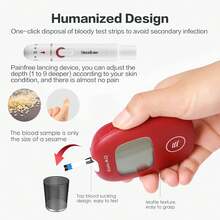 AQ Smart Blood Glucose Monitor Fullset In Mmol/L With 100 Test Strips - KIT With 100 Strips - View 5