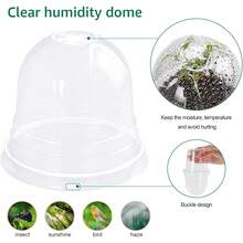 3/6/12pcs 4-Inch Soft Nursery Plant Pots, With Humidity Dome, Seedling Starter Trays, Small Planter Containers