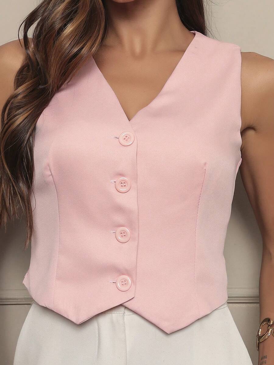 Women Tops - 淺粉色 - 查看 1