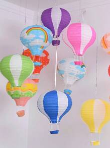 1 Stück, 30cm Papierlaterne Lampenschirm zum Selbermachen, Deckenaufhänger Dekoration für Partys, bunte Heißluftballon Hängedeko für Hochzeiten, Partys und Geburtstage - faltbare Papierlaterne, Weihnachten