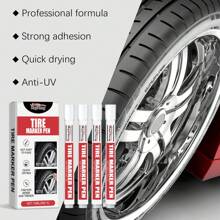 Bolígrafo marcador de la banda de rodadura del neumático automotriz, pintura para neumáticos de base de aceite, resistente a la decoloración, pintura creativa DIY para neumáticos