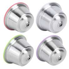 Cápsula de café recargable de acero inoxidable, compatible con la cafetera , accesorio para máquina de café casera - Blanco - Ver 3