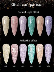 XEIJAYI XEJAYI 6-Color 15ml Water Light Crushed Gel Nail Polish Set,UV LED Soaking Nail Gel, Semi-Permanent, DIY Salon Quality Nail Art Gel For Spring And Summer