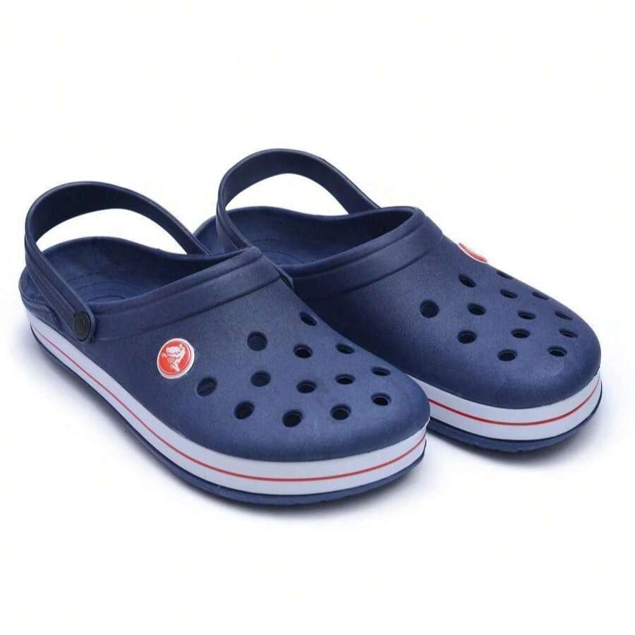 Unisex Comfortable Non-Slip Simple Beach Babouch Sandal - Xanh đậm - Xem 1