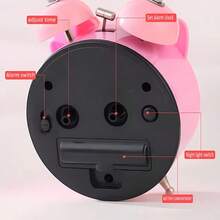 Mositu 1pc Cute Mute Desk Alarm Clock, Bedside Display Clock, Creative Children Bedroom Accessory Gift