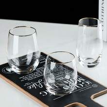 3 Pieces - Large Capacity Household And Commercial Creative Transparent Egg-Shaped Cup Glass Water Cup Breakfast Cup Milk Cup Egg Cup Set Drinking Glass Transparent Glass Water Cup Ice Coffee Cup Cute Drinking Cup Summer And Winter Drinkware Home Kitchen Supplies - Multicolor - View 8