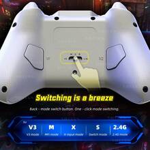 无线游戏手柄 1000Hz Hall 摇杆 适用于 Switch/PC/IOS/Android 游戏控制器 适用于 支持六轴陀螺仪涡轮 - 多色 - 查看 5