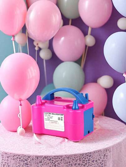 1 stuk draagbare elektrische ballonpomp met dubbele mondstukken, ideaal voor feestdecoraties, feesten en om tijd te besparen. Geschikt als afstudeercadeau, vrijgezellenfeestcadeau, cadeau voor bruidsmeisjes, vaderdagcadeau, Halloween-decoratie, Halloween-cadeau, cadeau voor het vragen van een bruidsmeisje, gastgeschenken voor bruiloften, verjaardagsfeestdecoraties en bruiloftsartikelen.