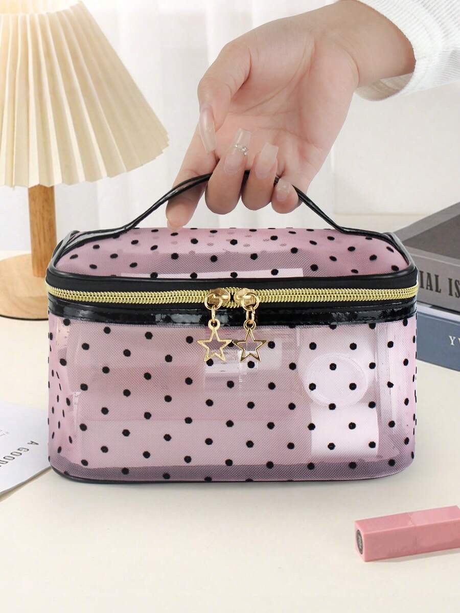 1个女士时尚简约透气化妆包，可用于房间装饰、化妆、梳妆、收纳、整理、存放、洗漱包、桌面收纳、化妆包、化妆袋、化妆品收纳包、梳妆台配件、化妆袋、梳妆台、化妆袋、化妆包、化妆袋、化妆包、化妆包、化妆台配件、小型化妆包、化妆包、大型化妆包、圣诞礼物、旅行、手拿包/小型手提包、化妆品收纳包、化妆刷收纳袋、迷你收纳袋、大容量收纳袋、女士礼物、圣诞礼物、女士礼物创意、化妆袋、旅行必备