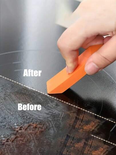 1pc/2pcs Acrylic Rust Removal Eraser, Stainless Steel Stain Remover, Portable Kitchen Cleaning Brush, Pot Cleaning Tool, Bathroom Mirror Wiper, Water Stain Toilet Cleaner, No Electricity Required, Non-Food Contact