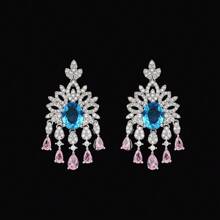 Bride Jewelry Set For Women Dubai Wedding CZ Zirconia 4 Pieces Jewelry Party Accessories
