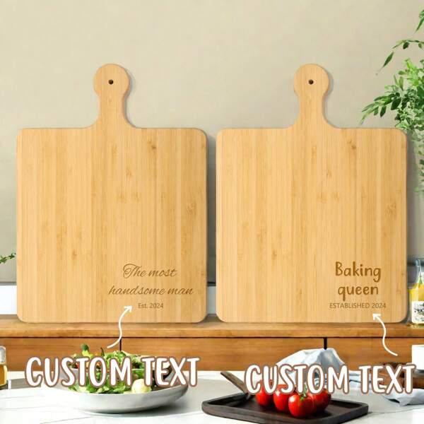 1 Pieza Tabla de cortar grabada, regalo de boda personalizado, regalo de inauguración de casa, tabla de cortar personalizada, regalo de aniversario, tabla de cortar tipo paleta