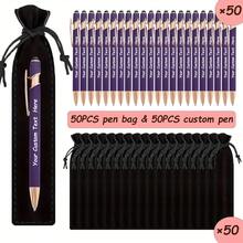 Customized Luxury Soft-Touch Ballpoint Pens With Black Pencil Cases - Personalized Writing Tools, Suitable Names And Company Websites, Perfect Gifts For Men, Anniversaries, Birthdays, And Graduation Season Presents,New Job, Office Supplies - Multicolor - View 5