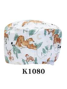 1pc Adjustable And Breathable Cartoon Ocean Pattern Polyester Fabric Gardening/Pet/Chef/Nurse Cap, Suitable For All Seasons - Multicolor - View 19