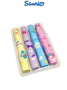Sanrio New 4pcs Sanrio Hello Kitty Paintbrush My Melody Cute Cartoon Highlighter Kuromi Office Stationery Cinnamoroll Quick-Drying Marker Pen Classroom Family School Stationery Theme Party Reward Items Back-To-School Season School Essentials Learning Tools