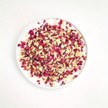 1 pieza/30g Mezcla natural de pétalos de rosa y flores de jazmín secas, adecuado para decoración interior, aromatizante de armario, elaboración de velas DIY, decoraciones de boda y talla grande, regalos de cumpleaños de verano, decoración de habitación, útiles escolares