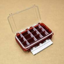 Wasserdichte Angeltackle Box mit doppelseitiger Köder-/Köderbox, Aufbewahrungsbox für Fischerhaken, Karpfen- und Fliegenfischerzubehör