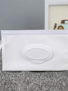 2pcs Wipes Containers, Reusable Portable Wet Wipe Pouch,Portable Flip Cover Snap-Strap Self-Sealing Paper Towel Masks Storage Dispenser Bag Clutch Bag,Travel Wet Wipe Holder, Makeup Bag Make Up Accessories Travel Essentials Travel Organizer For Beach Summer Vacation