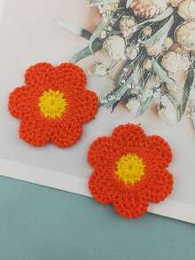 30 piezas/set Decoración de costura de bricolaje poliéster moderno de color mixto con diseño floral