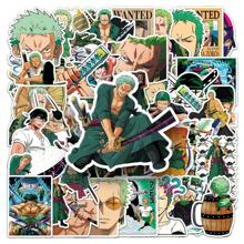 ONE PIECE 50PCS Cartoon Fight Anime One Piece Zoro Waterproof Stickers Cool Graffiti Decals DIY Phone Suitcase Laptop Fridge Wall Decoration Sticker Room Decor Home Decor Wall Stickers Personalised Stickers