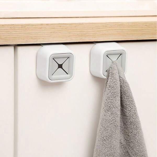 1/2pcs Waterproof Towel Hook Towel Plug Is Free Of Hole Punching,Universal Dish Cloth Holder For Bathroom An Kitchen ,Easy Installation