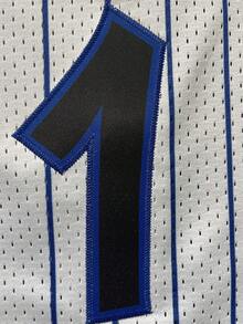 男子篮球服 1，白色，刺绣运动背心