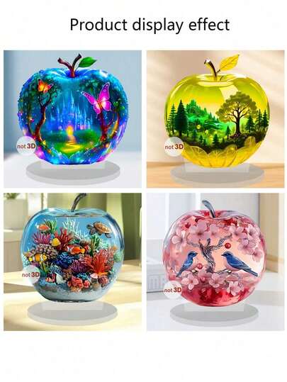 1 新款高端外观个性化设计亚克力苹果风格配件适用于情人节、母亲节、圣诞节、复活节工艺品礼物适合年轻人、情侣、配偶、同事、朋友、长辈、同学、导师等